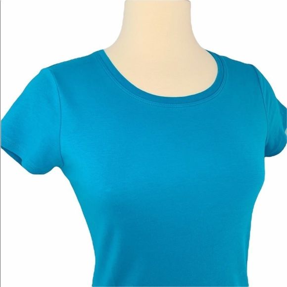 EUC Banana Republic Short Sleeve Pima Cotton Tee Blue - Picture 5 of 9